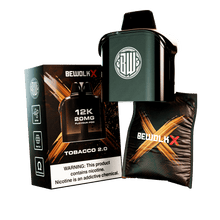 Bewolk X 30K 20mg Flavour Pod kit including the pod device, its retail box, and a nicotine pouch bag, all on a white background.